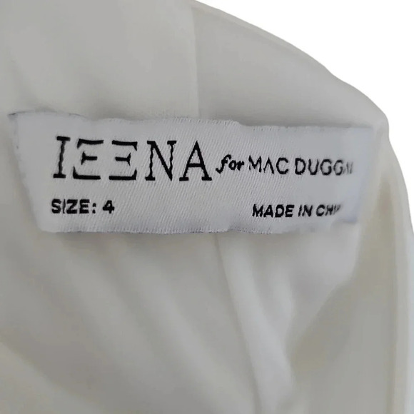 Ieena for Mac Duggal Plunging Halter Neck Dress White Size 4 NWT - Picture 8 of 12